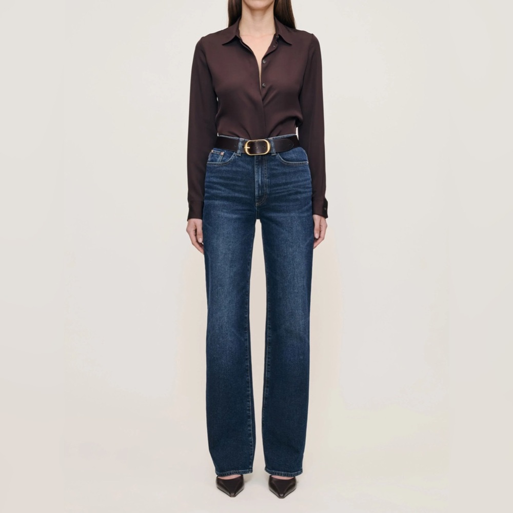 NWT DL1961 Anthropologie Karmine Refined Wide Leg 33” Sz 26